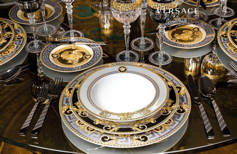 glass versace table|Versace italian tableware label.